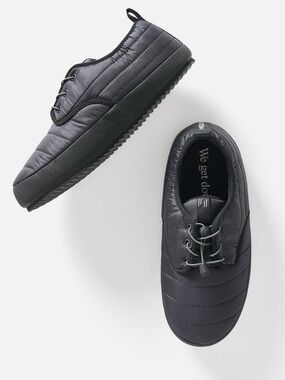 Holden Puffy Slipper Shoe Unisex black quilted snow boots size medium US 7-9